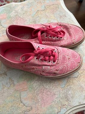 Vans Pink Hello Kitty Patterned Canvas Sneakers
